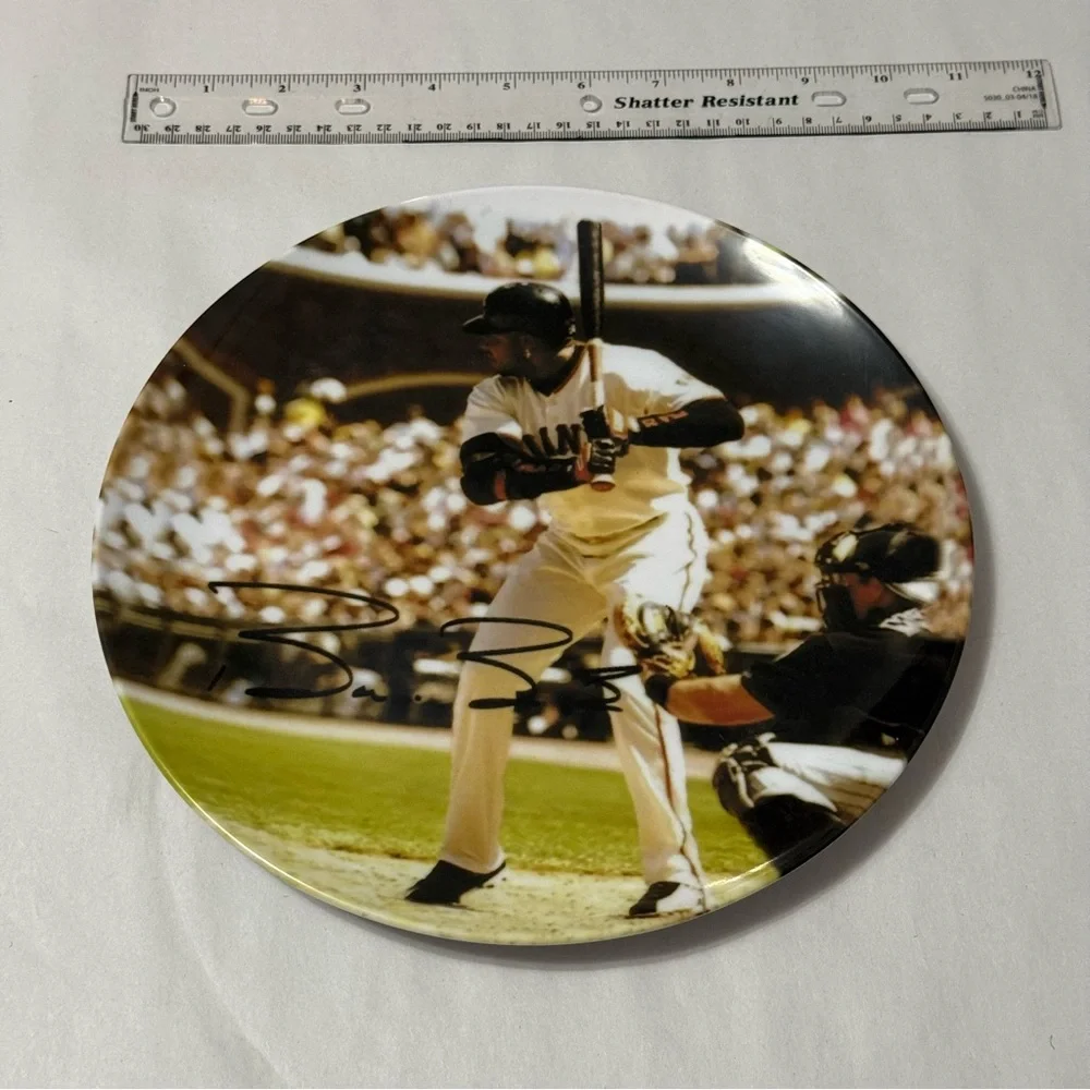 San Francisco Giants Barry Bonds Baseball Collector's Plate Printed Autograph